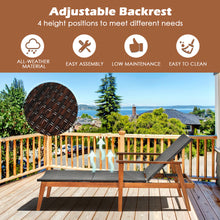 Load image into Gallery viewer, Gymax 3PCS Outdoor Chaise Lounge Set Patio Yard w/ Side Table Adjustable Backrest