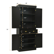 Load image into Gallery viewer, Gymax Kitchen Cabinet Pantry Cupboard Freestanding w/Shelves Espresso