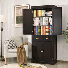 Load image into Gallery viewer, Gymax Kitchen Cabinet Pantry Cupboard Freestanding w/Shelves Espresso