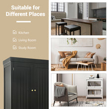 Load image into Gallery viewer, Gymax Kitchen Cabinet Pantry Cupboard Freestanding w/Shelves Espresso