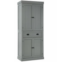 Load image into Gallery viewer, Gymax Kitchen Cabinet Pantry Cupboard Freestanding w/Shelves Grey
