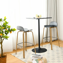 Load image into Gallery viewer, Gymax Modern Set of 2 Barstools 30inch Pub Chairs w/Low Back & Metal Legs Black