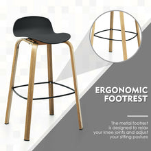 Load image into Gallery viewer, Gymax Modern Set of 2 Barstools 30inch Pub Chairs w/Low Back & Metal Legs Black