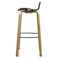 Load image into Gallery viewer, Gymax Modern Set of 2 Barstools 30inch Pub Chairs w/Low Back & Metal Legs Black
