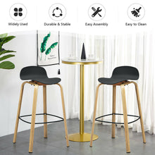 Load image into Gallery viewer, Gymax Modern Set of 4 Barstools 30inch Pub Chairs w/Low Back & Metal Legs Black