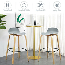 Load image into Gallery viewer, Gymax Modern Set of 4 Barstools 30inch Pub Chairs w/Low Back & Metal Legs Grey