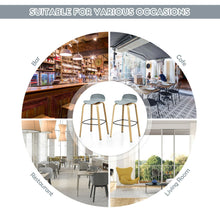 Load image into Gallery viewer, Gymax Modern Set of 4 Barstools 30inch Pub Chairs w/Low Back & Metal Legs Grey