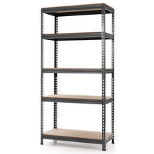 Load image into Gallery viewer, Gymax 73'' Metal 5-Tier Garage Storage Rack Shelf Freestanding w/ Adjustable Unit Grey