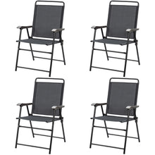Load image into Gallery viewer, Gymax Set of 4 Folding Patio Chair Portable Sling Chair Yard Garden Outdoor