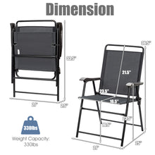 Load image into Gallery viewer, Gymax Set of 4 Folding Patio Chair Portable Sling Chair Yard Garden Outdoor