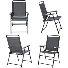 Load image into Gallery viewer, Gymax Set of 4 Folding Patio Chair Portable Sling Chair Yard Garden Outdoor