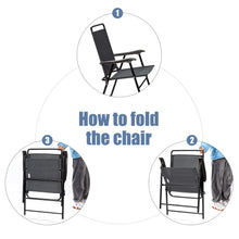 Load image into Gallery viewer, Gymax Set of 4 Folding Patio Chair Portable Sling Chair Yard Garden Outdoor