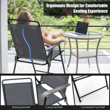Load image into Gallery viewer, Gymax Set of 4 Folding Patio Chair Portable Sling Chair Yard Garden Outdoor