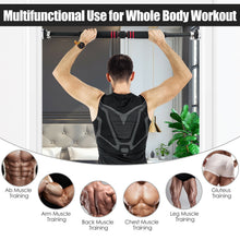 Load image into Gallery viewer, Gymax Pull Up Bar Doorway Adjustable Chin Up Bar No Screw W/ Locking Mechanism