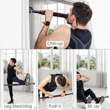 Load image into Gallery viewer, Gymax Pull Up Bar Doorway Adjustable Chin Up Bar No Screw W/ Locking Mechanism