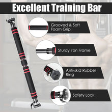 Load image into Gallery viewer, Gymax Pull Up Bar Doorway Adjustable Chin Up Bar No Screw W/ Locking Mechanism