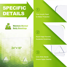 Load image into Gallery viewer, Gymax 24'' x 16'' Protective Plexiglass Sneeze Guard Acrylic Shield for Counter