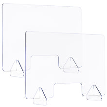 Load image into Gallery viewer, Gymax 2PCS 24'' x 16'' Protective Plexiglass Sneeze Guard Acrylic Shield for Counter