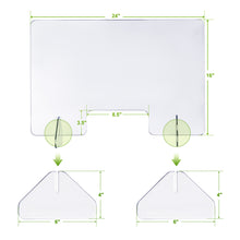 Load image into Gallery viewer, Gymax 2PCS 24'' x 16'' Protective Plexiglass Sneeze Guard Acrylic Shield for Counter