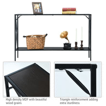 Load image into Gallery viewer, Gymax Console Table 2 Tier Sofa Side Accent Table w/ Shelf Entryway Hallway Brown