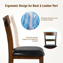 Load image into Gallery viewer, Gymax Set of 2 Barstools Counter Height Chairs w/Leather Seat & Rubber Wood Legs