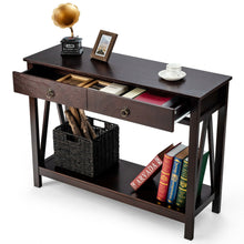 Load image into Gallery viewer, Gymax Console Table Accent Sofa Side Table with Drawer Shelf Entryway Espresso
