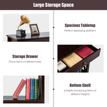 Load image into Gallery viewer, Gymax Console Table Accent Sofa Side Table with Drawer Shelf Entryway Espresso