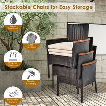 Load image into Gallery viewer, Gymax 7PCS Rattan Outdoor Dining Set Patio Furniture Set w/ Cushions Umbrella Hole