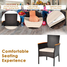 Load image into Gallery viewer, Gymax 7PCS Rattan Outdoor Dining Set Patio Furniture Set w/ Cushions Umbrella Hole