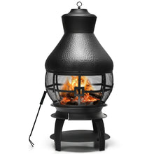 Load image into Gallery viewer, Gymax Patio Fire Pit Chimenea Fireplace Wood Burning Heater Garden Backyard