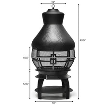 Load image into Gallery viewer, Gymax Patio Fire Pit Chimenea Fireplace Wood Burning Heater Garden Backyard