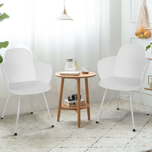 Load image into Gallery viewer, Gymax 4PCS Modern Dining Chair Plastic Arm Chair Office Home w/ Metal Legs White