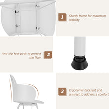Load image into Gallery viewer, Gymax 4PCS Modern Dining Chair Plastic Arm Chair Office Home w/ Metal Legs White