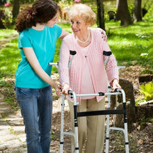 Load image into Gallery viewer, Gymax Folding Rehabilitation Auxiliary Standard Walker Aluminum Alloy W/ Support
