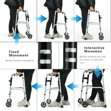 Load image into Gallery viewer, Gymax Folding Rehabilitation Auxiliary Standard Walker Aluminum Alloy W/ Support