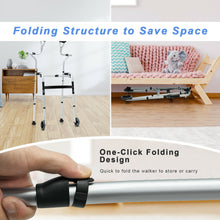 Load image into Gallery viewer, Gymax Folding Rehabilitation Auxiliary Standard Walker Aluminum Alloy W/ Support