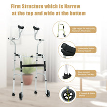 Load image into Gallery viewer, Gymax Folding Rehabilitation Auxiliary Standard Walker Aluminum Alloy W/ Support