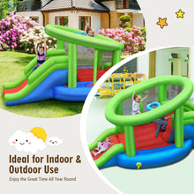 Load image into Gallery viewer, Gymax Inflatable Snail Bounce House Dual Slide Basketball Game Without Blower