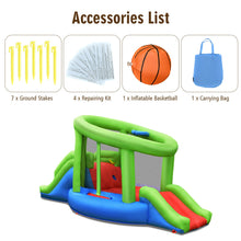 Load image into Gallery viewer, Gymax Inflatable Snail Bounce House Dual Slide Basketball Game Without Blower