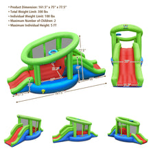 Load image into Gallery viewer, Gymax Inflatable Snail Bounce House Dual Slide Basketball Game W/ 480W Blower
