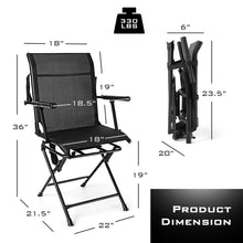 Load image into Gallery viewer, Gymax Folding Hunting Chair Portable Camping Hunting w/ 360¡ã Swivel Steel Frame