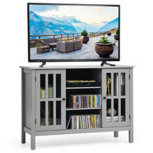 Load image into Gallery viewer, Gymax Wood TV Stand Entertainment Media Center Console for TV's up to 50'' Grey