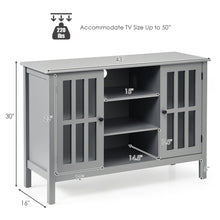Load image into Gallery viewer, Gymax Wood TV Stand Entertainment Media Center Console for TV's up to 50'' Grey