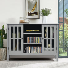 Load image into Gallery viewer, Gymax Wood TV Stand Entertainment Media Center Console for TV's up to 50'' Grey