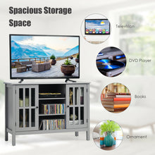 Load image into Gallery viewer, Gymax Wood TV Stand Entertainment Media Center Console for TV's up to 50'' Grey