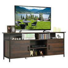 Load image into Gallery viewer, Gymax 58'' Wood TV Stand Entertainment Media Center Console w/ Storage Cabinet