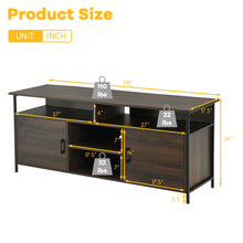 Load image into Gallery viewer, Gymax 58'' Wood TV Stand Entertainment Media Center Console w/ Storage Cabinet
