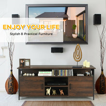 Load image into Gallery viewer, Gymax 58'' Wood TV Stand Entertainment Media Center Console w/ Storage Cabinet