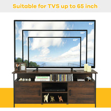 Load image into Gallery viewer, Gymax 58'' Wood TV Stand Entertainment Media Center Console w/ Storage Cabinet