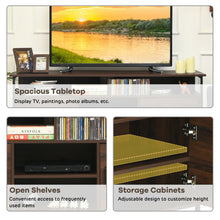 Load image into Gallery viewer, Gymax 58'' Wood TV Stand Entertainment Media Center Console w/ Storage Cabinet